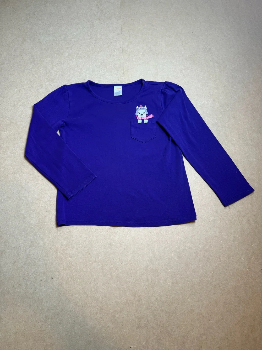 Gymboree Girls Size 10 Purple Llama Embroidered Top & Leggings Set